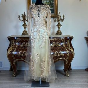 Meier Collection formal embroidery evening prom dress